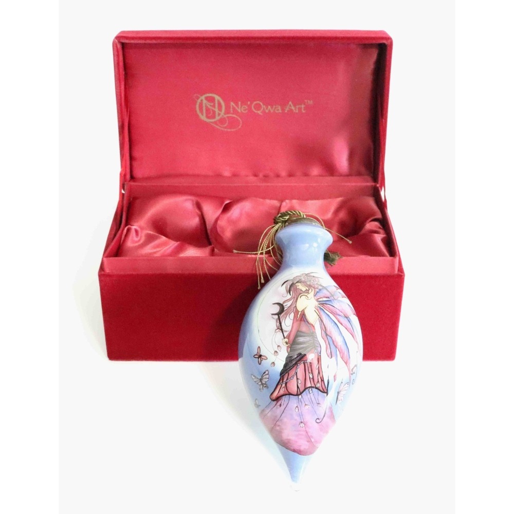 Ne' Qwa Art Lavender Moon By Artist Jessica Galbreth Christmas Ornament Glass